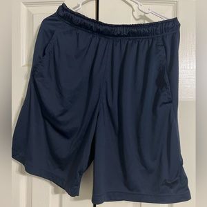 Nike Dri-Fit navy shorts, black check, size large